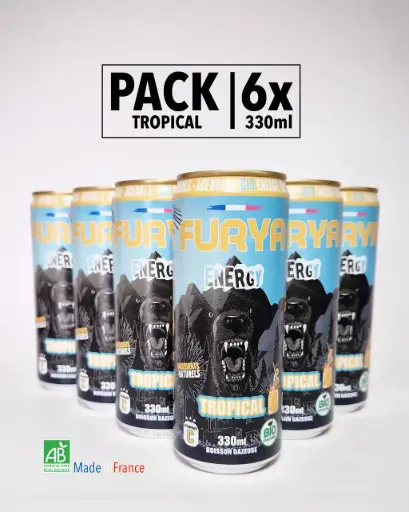 PACK Furya Energy - Bio - "Tropical" - 6 x 330 ml