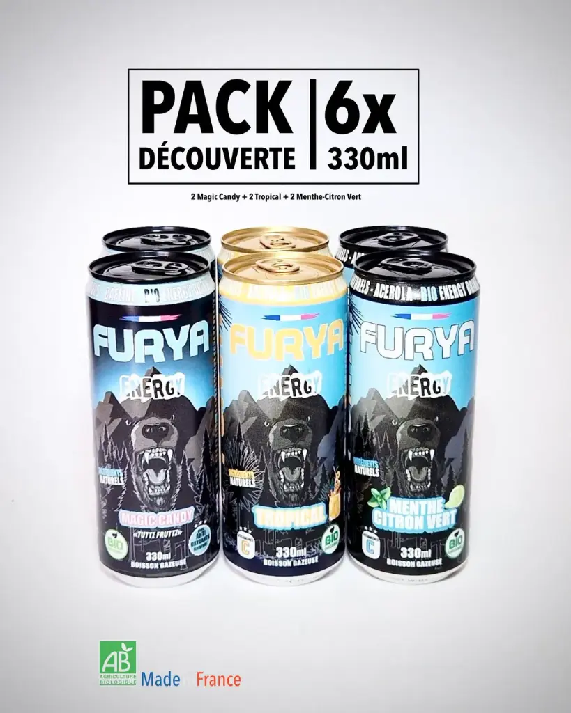 FURYA energy - BIO - Pack Découverte- 6x330ml 