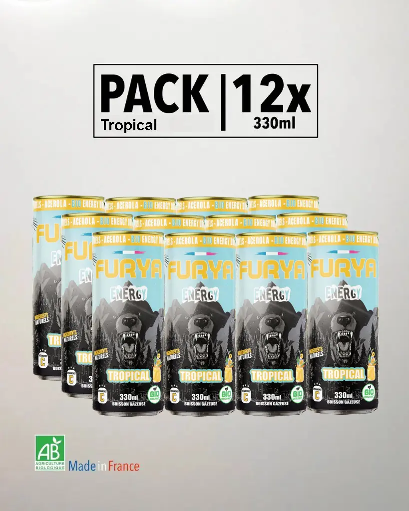 PACK Furya Energy - Bio - "Tropical" - 12 x 330 ml   
