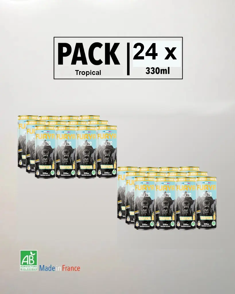 PACK Furya Energy - Bio - "Tropical" - 24 x 330 ml      