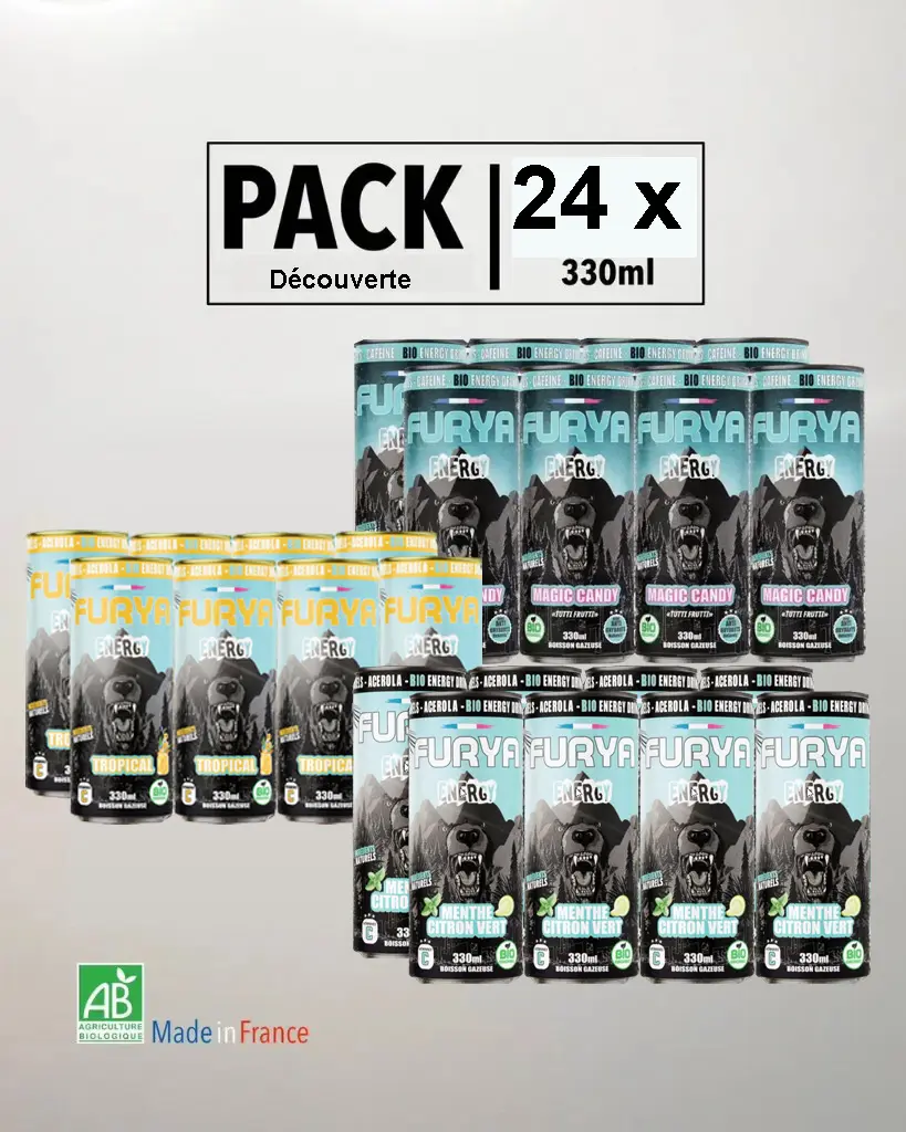 PACK Furya Energy - Bio - "Découverte" - 24 x 330 ml       
